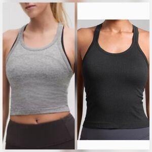 Bundle Of Two CRZ YOGA Women's Tank Top - One Black. One Gray